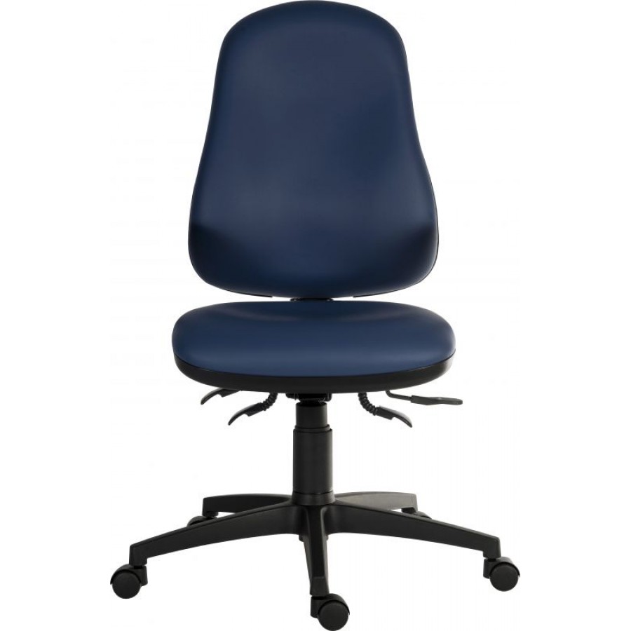 Ergo Comfort Black Leather Wipe Clean Operator Chair